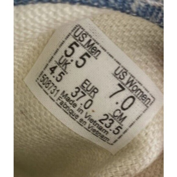 VANS Shoes Women Size 7 AUTHENTIC Denim Winter Sky Blue Canvas Low Sneaker - Picture 5 of 15